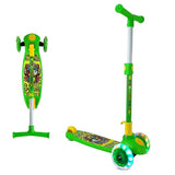 Manual Push Ride-On Foldable Green Scooter